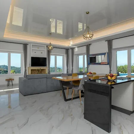 Sunset, Stunning In Corfu By Posarellivillas Villa *