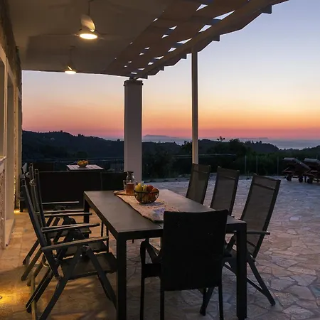 Sunset, Stunning In Corfu By Posarellivillas Villa Peritheia